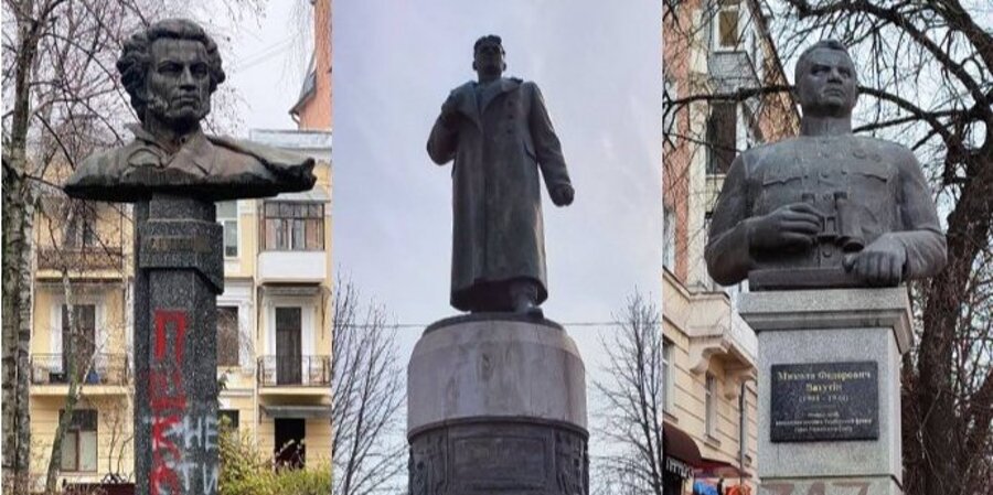 У Полтаві вирішили знести пам’ятники Пушкіну та двом радянським генералам