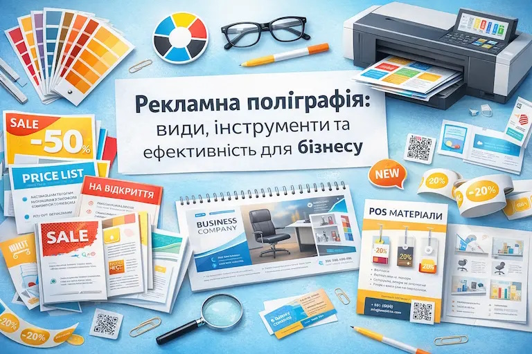види рекламної поліграфії для бізнесу